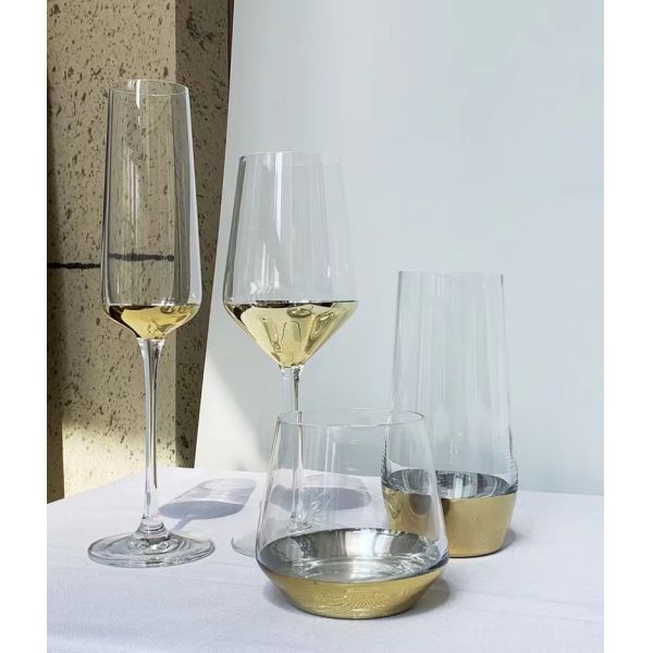 Горячая продажа элегантный бриллиантовый дизайн толстые белые бокалы для свадебного мероприятия