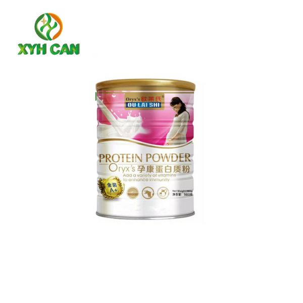 Milk Powder Tin Can Eco-Friendly Printed Tin Can with Plastic Lids