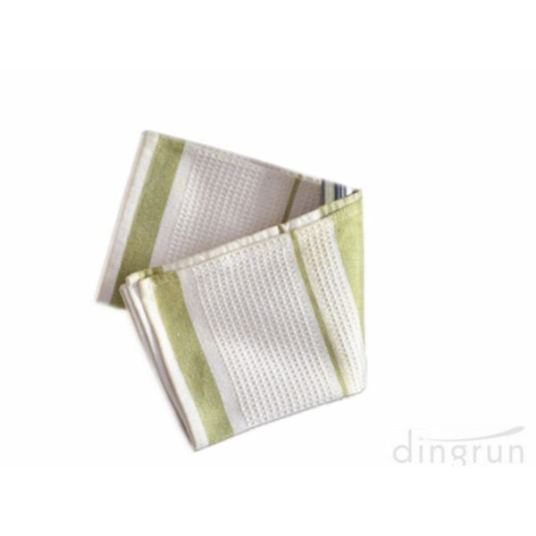 Azo Free Striped Tea Towels , Cotton Kitchen Towels For Restaurant