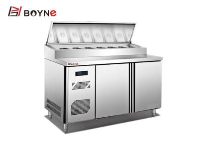 Refrigerador de aço inoxidável da preparação da pizza da porta do compressor dois de Embraco para a loja da padaria