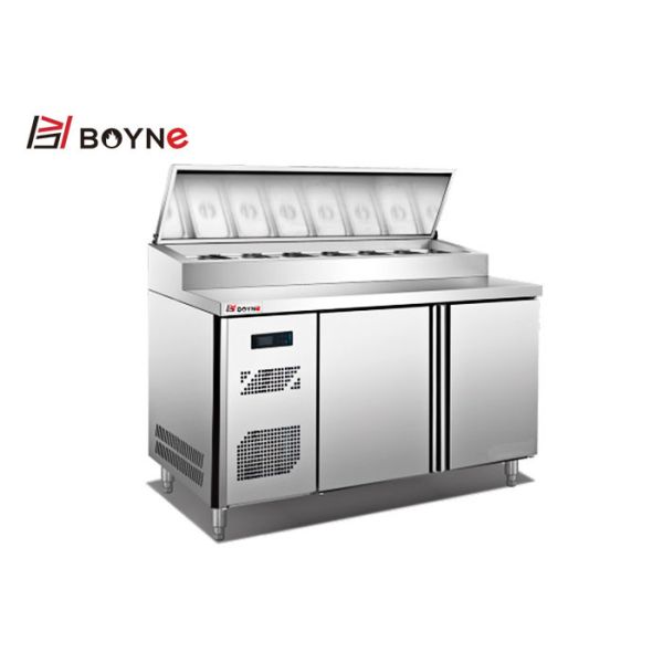 Холодильник подготовки пиццы двери компрессора 2 Embraco нержавеющей стали для магазина пекарни