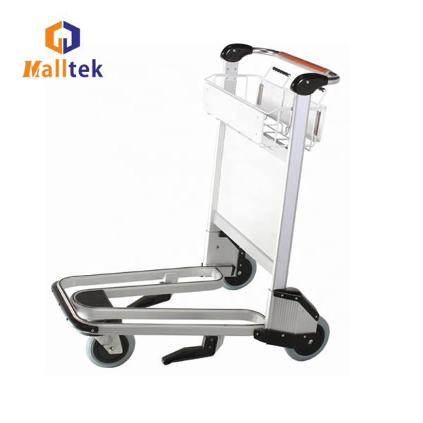 Intermational Airport Aluminum Alloy Airport Luggage Trolley With Brake