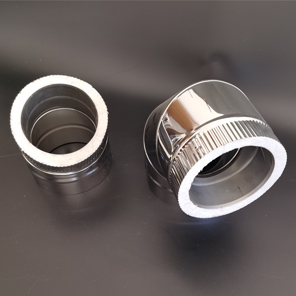 Double Wall Universal Stove Chimney Pipe 90 Degree Bend With Spigot Lock