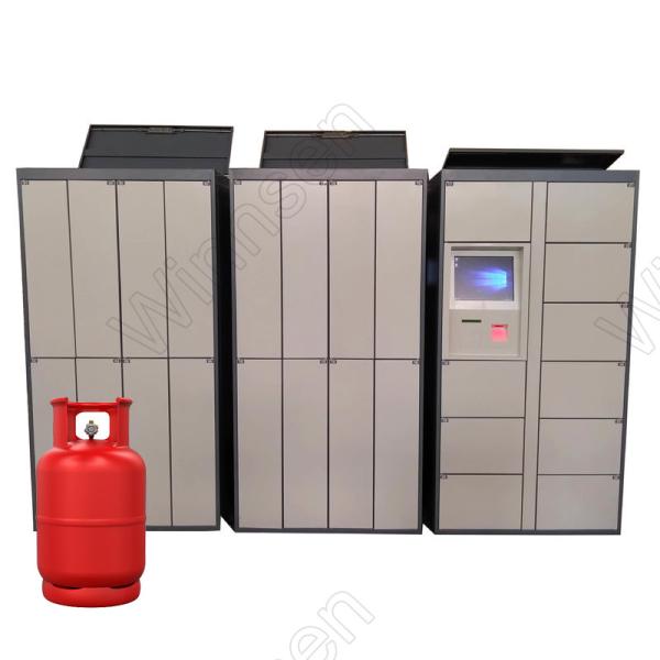 Smart 24 Hours Wifi LPG LNG Vending Locker Gas Exchange Cylinder Vegetables Fruits Credit Payment