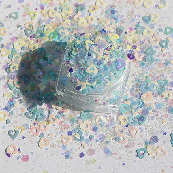 Gel UV Nail Art Glitter Mixes Shape Valentines Nail Glitter Paillettes for Other Holiday Supplies and Tattoo