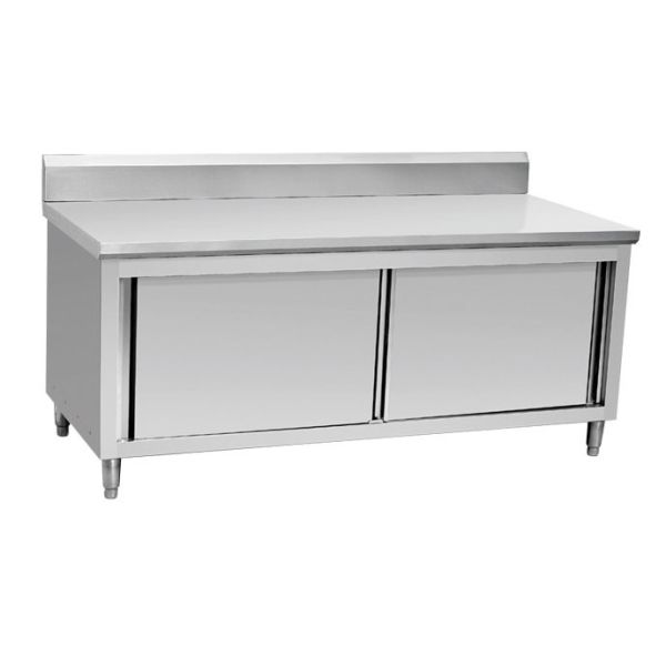 Commercial Stainless Steel Kitchen Cabinets , 50mm Restaurant Stainless Steel Cabinets
