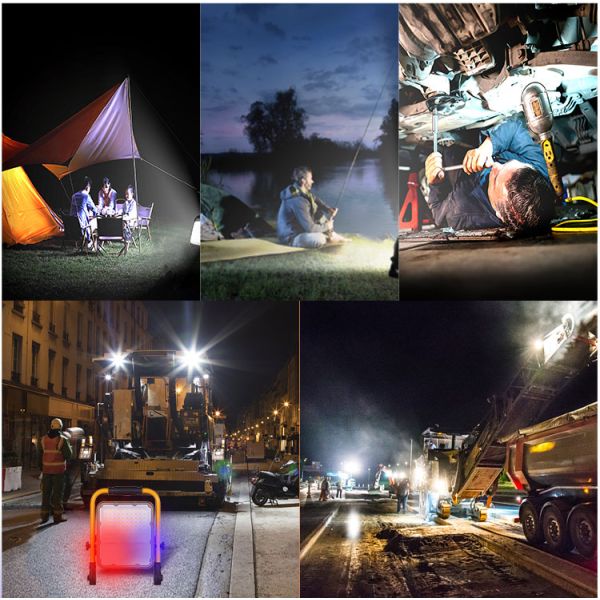 High-Brightness Portable LED Work Light Aluminum Alloy Body IP65 Waterproof For Workshops  Warehouses Construction Sites