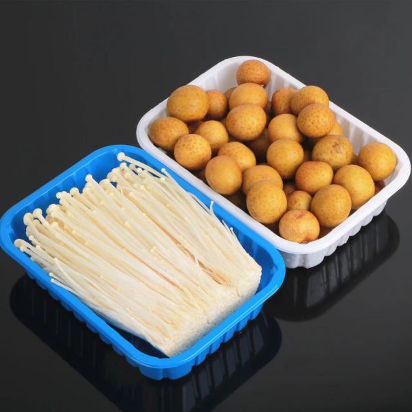 Hengmaster Clear White Pet Plastic Oval Tray Divide Disposable