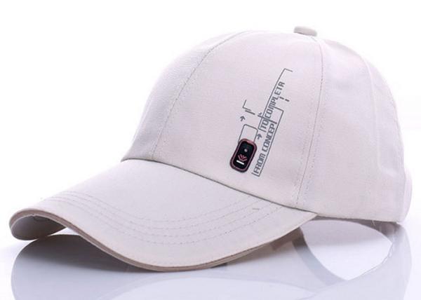 Waxed Canvas Beige White Baseball Cap , Embroidery Logo Plain White Baseball Cap