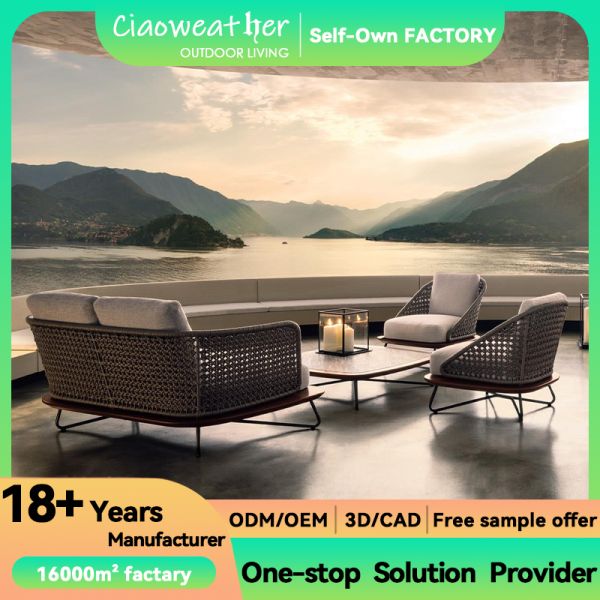 Silla de acolchado impermeable silla de rattan sofá al aire libre muebles de jardín de colores personalizados para hoteles restaurante banquete hogar y café