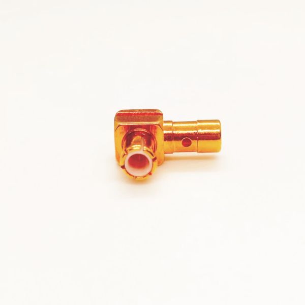 MCX Connector Male Right Angle Welded Type with Gold-plated Brass for DC-6GHz Frequency Range