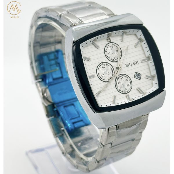 Luxury Business Waterproof Male Lady Luminous Date Stainless Steel Square Quartz Watch
