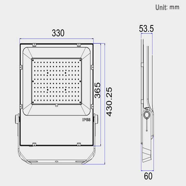 Security Outdoor LED Flood Light SMD Lighting 150 Watt 15000lm For Parking / Gardens
