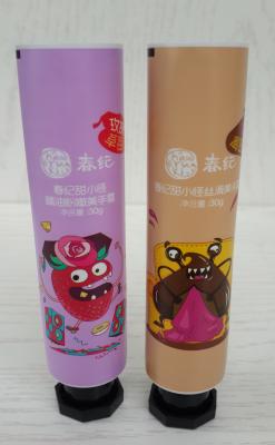 os tubos cosméticos de 30g ABL que empacotam crianças entregam o tampão de creme do ângulo do pequeno diâmetro 8 do tubo