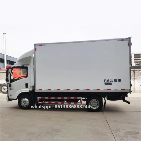 Factory Hot Selling Isuz U     ELF   Refrigerated  Van Box Truck   Cold Storage Car 	refrigerator Truck      Freezer