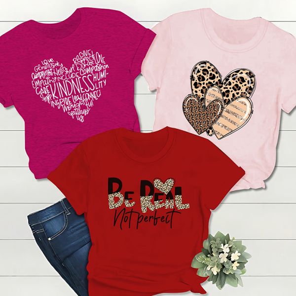 Machine Washable Women T Shirts High Breathability  Cotton Tshirts For Women