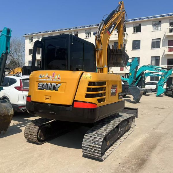 6 Ton Sany 60CPro Used Crawler Excavators Small Construction Equipment With 0.21m³ Bucket Capacity