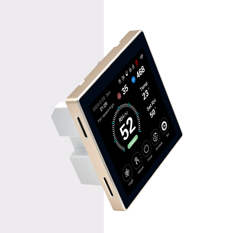 Smart Fresh Air Controller with LCD Touchscreen Real Time Air Monitoring WiFi Smart Control