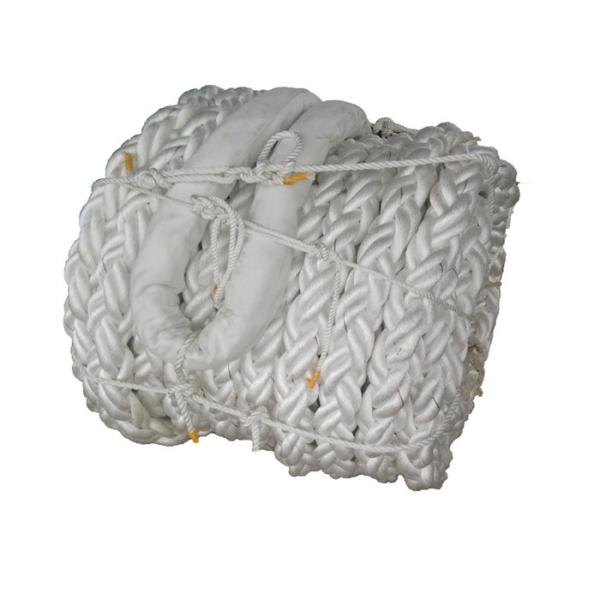 Marine White Mooring Line Rope Braided Structure 200 Meters Strong Adaptability