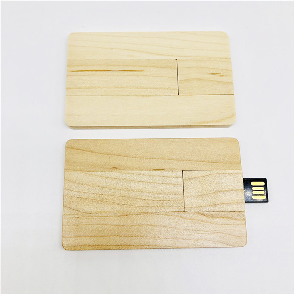 Customized Branding Wooden Card USB flash Drives 16Gb for Promo gifts