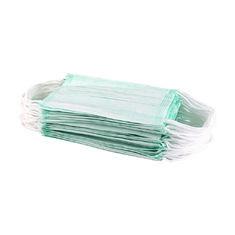 Tie On 3 Ply Surgical Face Mask / Odorless Mouth Cover Mask Green Fluid Resistant