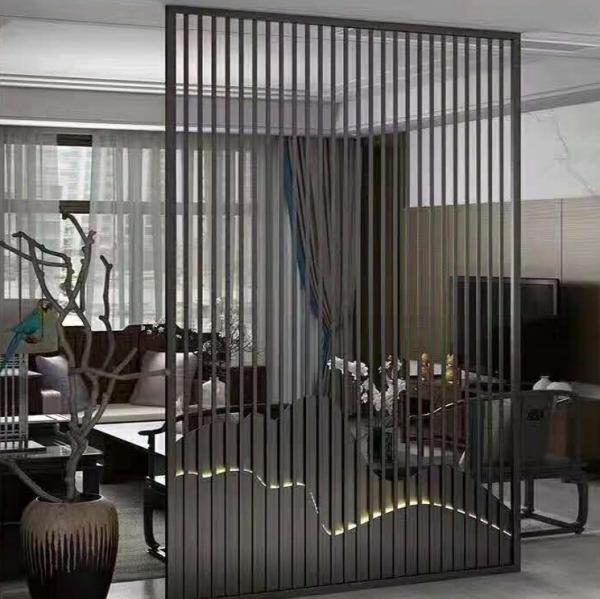 Stainless steel pipe welded partition led light room divider