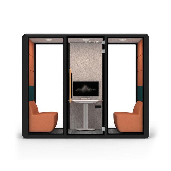 Комната телефонной будки 2300ХММ Эко 81,6 дюймов стеклянная звукоизоляционная дружелюбная