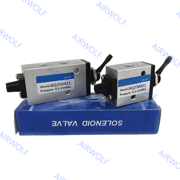 Vanne manuelle pneumatique en aluminium série XQ avec orifice 1/8 Joint NBR pour le contrôle directionnel