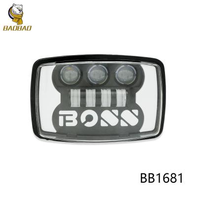 Harley Davidson 4 Inch Boss 80V LED Headlight White Yellow Ring Available Fog Light