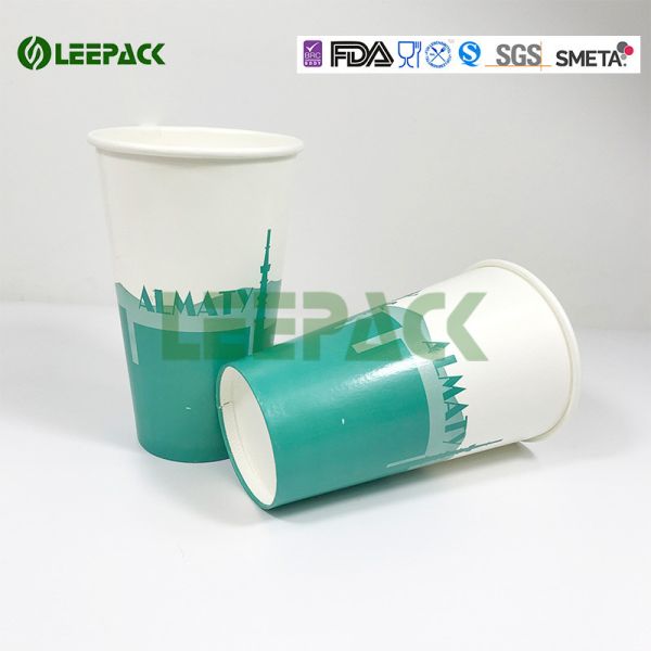 Happy New Year 22oz Biodegradable Paper Cups Single Wall For America Coffee