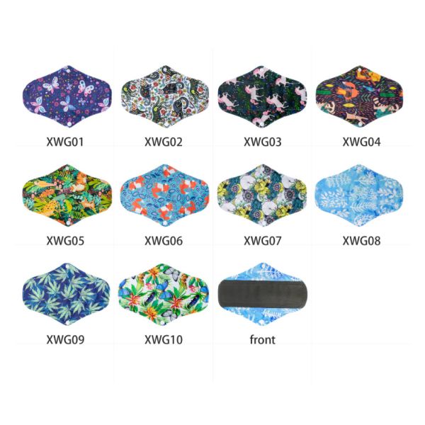 Bamboo Charcoal Reusable Menstrual Cloth Pads Sanitary Washable Cloth Absorbency