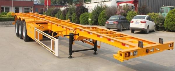 12 Tire Number Container Chassis Semi-Trailer Robust Design For Heavy-Duty Transport