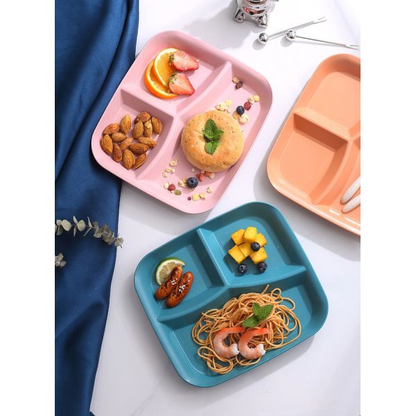 Многоразовый 3-комплектный обеденный столик БПА-беспроводный микроволновый посудомоечный автомат безопасный пшеничный волокно PP