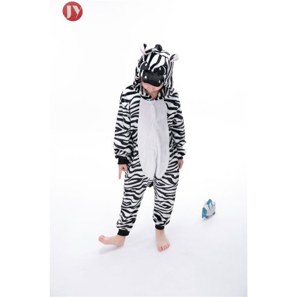 Wholesale Custom Animal Kids Pajamas zebra Girls Onesie For For Christmas Festival Breathable Quick Dry