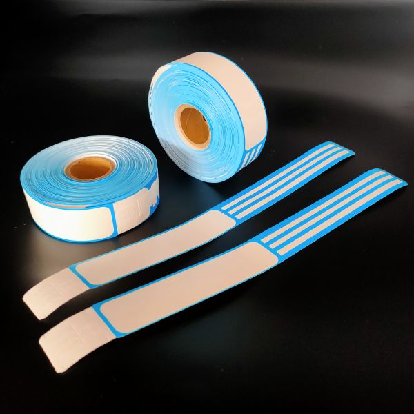 ALL Target End User Printable Thermal QR Code Wristbands with Self Adhesive in Blue