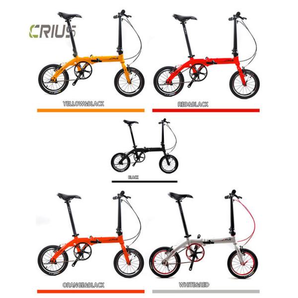 Bicicleta de corrida de estrada de alumínio leve Bicicleta dobrável mini dobrável de 14 polegadas