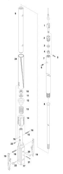 Ezy Lock Wireline Overshot Alloy Steel Bq Surface Drilling Overshot