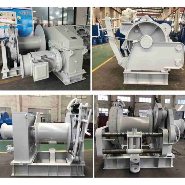 100KN 150KN 200KN Electric Hydraulic Ship Winch Marine Mooring Winch