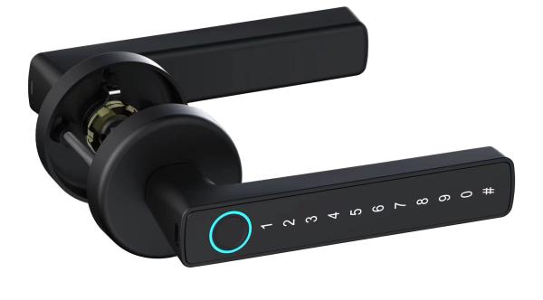 Electronic Bluetooth Door Handle 60mm - 70mm Fingerprint Door Handle