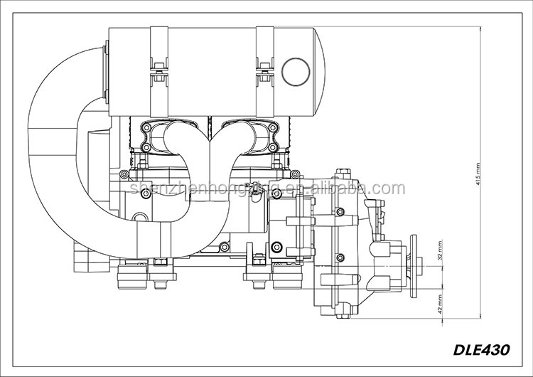 Dle430 Engine / , -, Twin-Cylinder Two-Stroke Air-Cooled Experimental Aircraft
