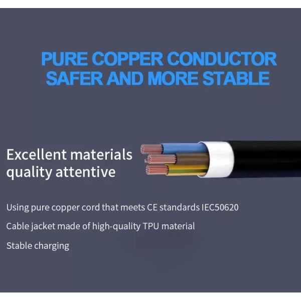 EVCOME Portable Ev Charger (220V 8A 10A 13A 16A) 5M Or Customized Cable With SAE J1772 IEC 62196 GBT