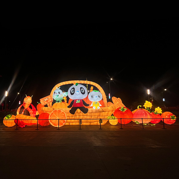 Festival Fabric Silk Chinese Animal Lanterns Luminous Custom Event Lighting