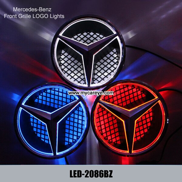 Mercedes-Benz E300 E350 E400 E500 Front Grille logo LED Light Original Badge decal