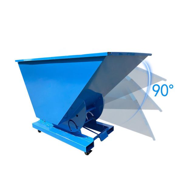 Heavy Duty Self Dumping Scrap Hoppers , Mild Steel Forklift Waste Tipping Bin