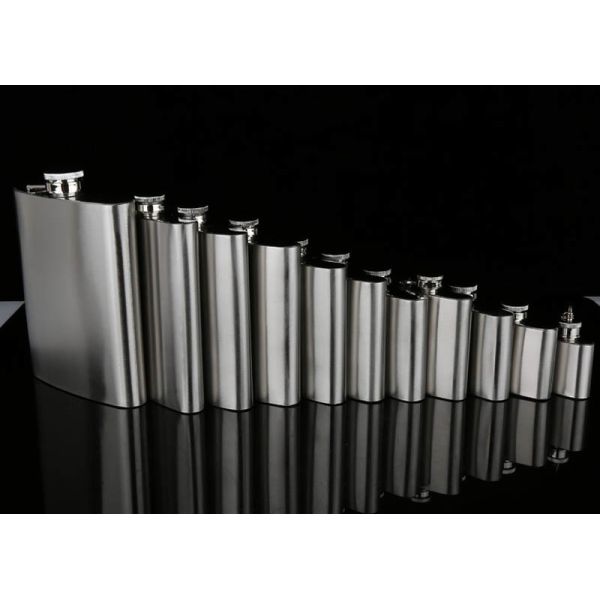 Environmental Protection 1- 18 Oz Hip Flask Plastic Cover Stainless Steel Jug