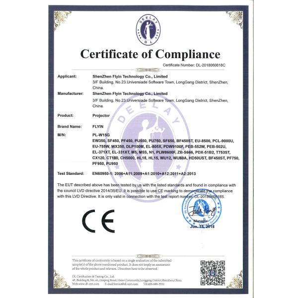 Shenzhen Flyin Technology Co.,Limited Сертификации