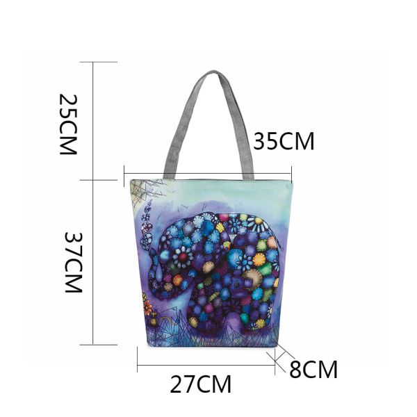 Elephant National Wind printing female exotic tourist attractions Ms. shoulder bag female canvas