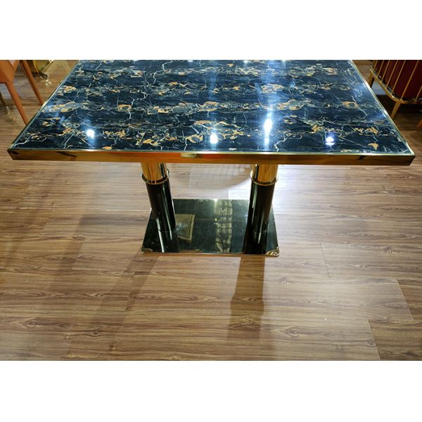 Smooth Hand Feeling 130*80*74cm Stainless Steel Dining Table