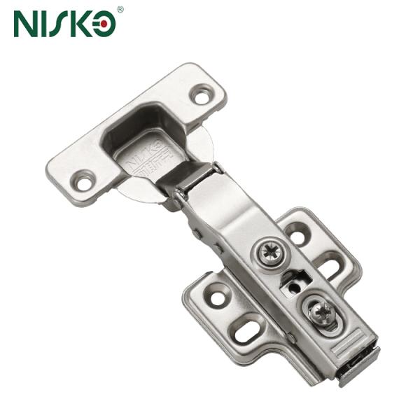 Bisagra de cierre suave con clip 2D Premium para puerta de armario de dos vías, herrajes para muebles