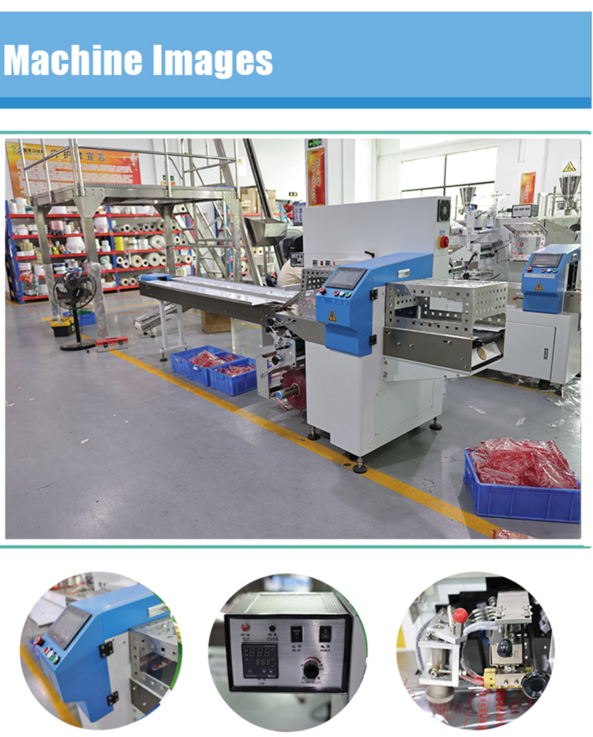 High Quality Durable Bread Baguette Croissant Bagel Pita Toast Sourdough Bread Cookie Donut Noodles Packaging Wrapper Machine
